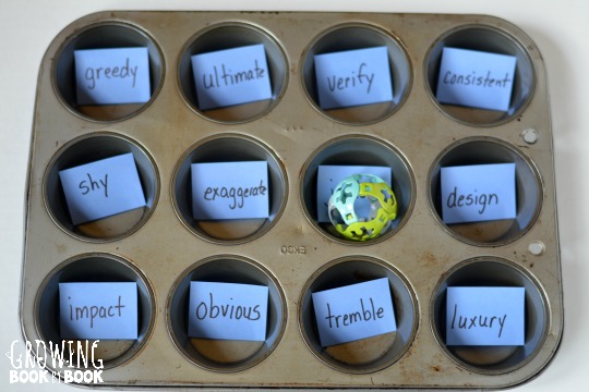 Build Tier 2 vocabulary with this muffin tin reading game!