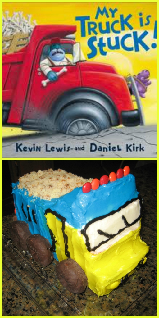 cakes based on books, truck cake