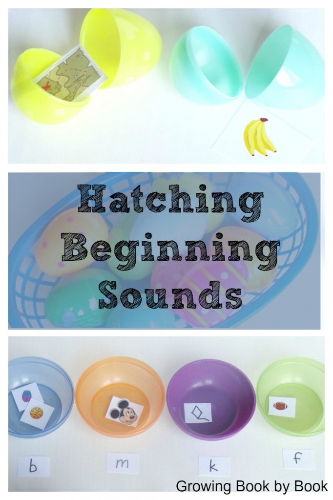 Hatching beginning sounds easter eggs game from growingbookbybook.com