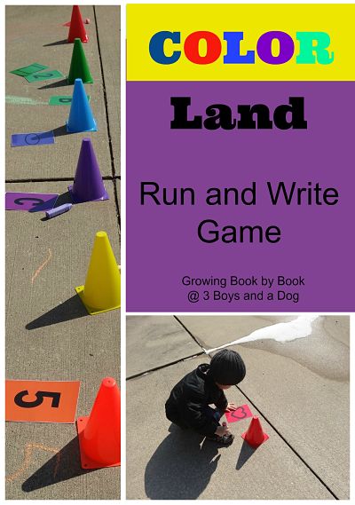 Color Land Run and Write Game to build literacy skills