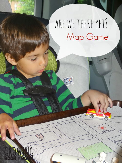 Car Trip Games for Kids:  Are We There Yet Maps help to keep little one busy and build literacy skills from growingbookbybook.com