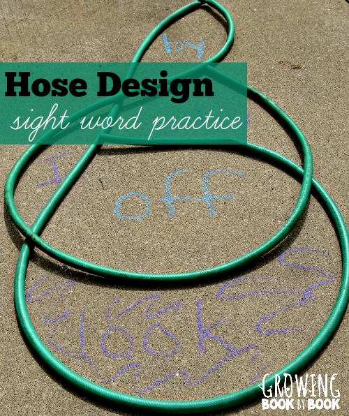 Sight Word Activities:  Hose Design- simple, fun and easy literacy activity from growingbookbybook.com