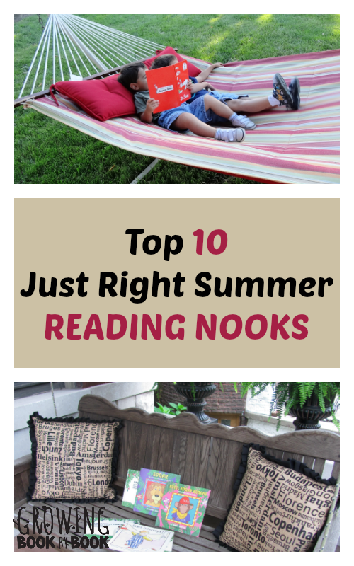 Just Right Summer Reading Nooks from growingbookbybook.com