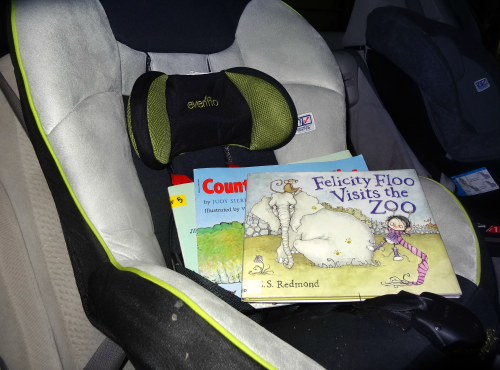 Reading in the car during summer trips from growingbookbybook.com