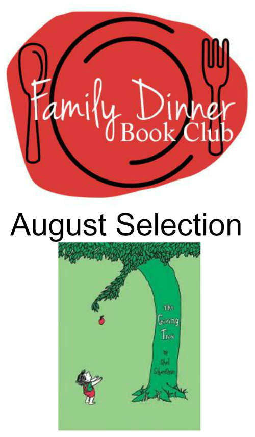 August Family Dinner Book Club features The Giving Tree by growingbookbybook.com
