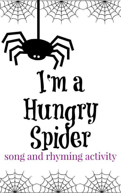 A fun spider preschool song to work on rhyming words from growingbookbybook.com