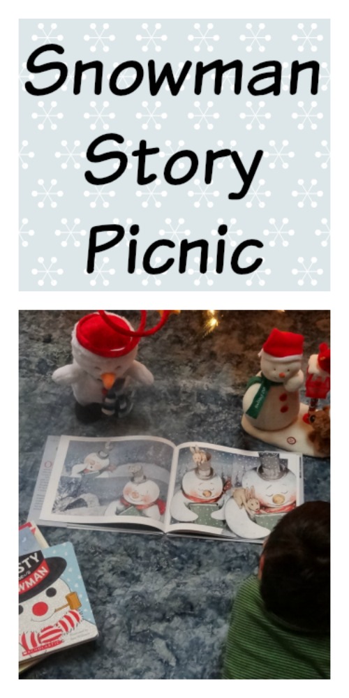 reading activities: create a snowman story picnic complete with snow snacks and great books from growingbookbybook.com