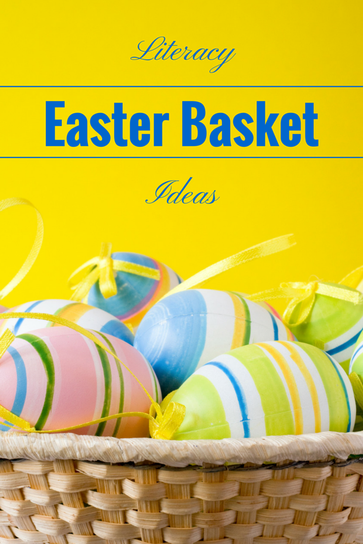 Easter basket ideas for babies, toddlers, preschoolers, new and independent readers that help build literacy skills!