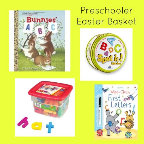 Easter basket ideas for preschoolers that help build literacy skills.