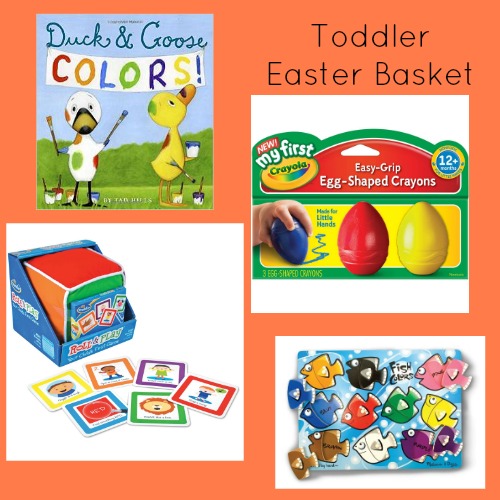 Easter basket ideas for toddlers to help build literacy skills.