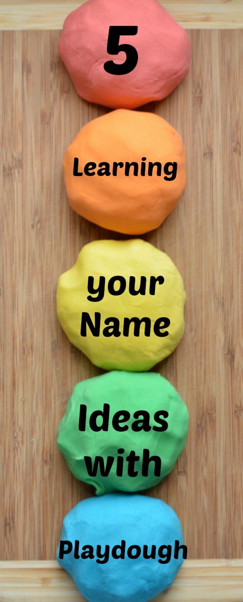 Learning Your Name with Playdough is super fun with these five hands-on learning activities.
