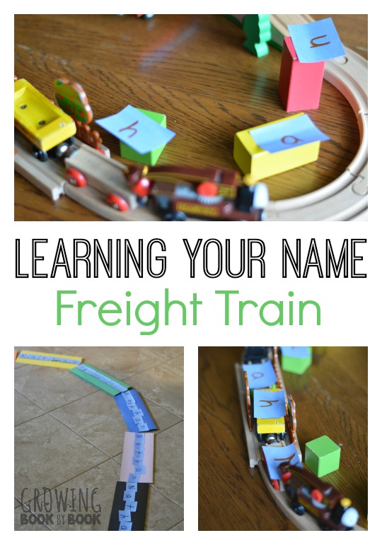 Learning Your Name is super fun with this Freight Train inspired activity!