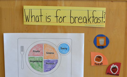 Teach kids how to be responsible by selecting what healthy choices to have at breakfast.