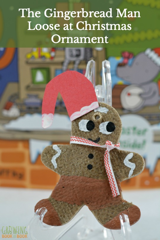 Make a gingerbread salt dough ornament to compliment the book, The Gingerbread Man Loose at Christmas book. A great Christmas activity for kids or families.