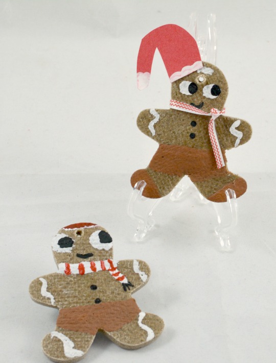 finished gingerbread men salt dough ornaments