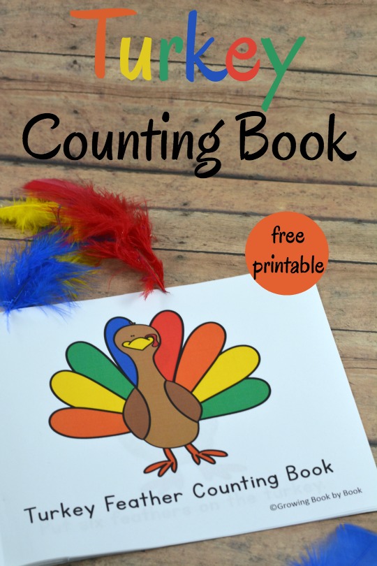 This free printable turkey counting book will have new readers practicing number word recognition, counting and building fine motor skills. A great learning Thanksgiving activity.