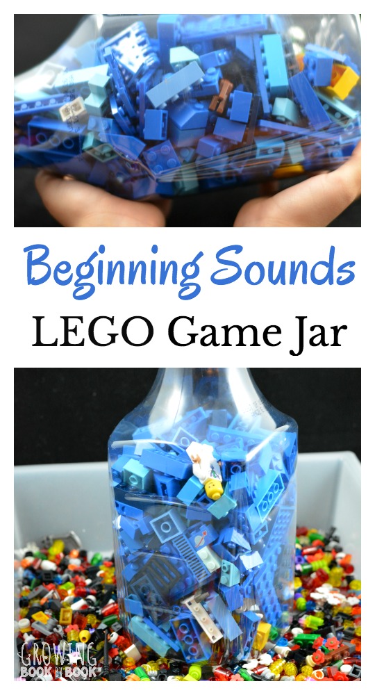 Identify beginning sound with this Lego Gam Jar. It's a super easy activity to prepare and play.