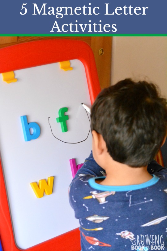 Magnetic letter activities are a great way to build letter recognition, letters sounds and spelling. Check out these 5 super fun activities.