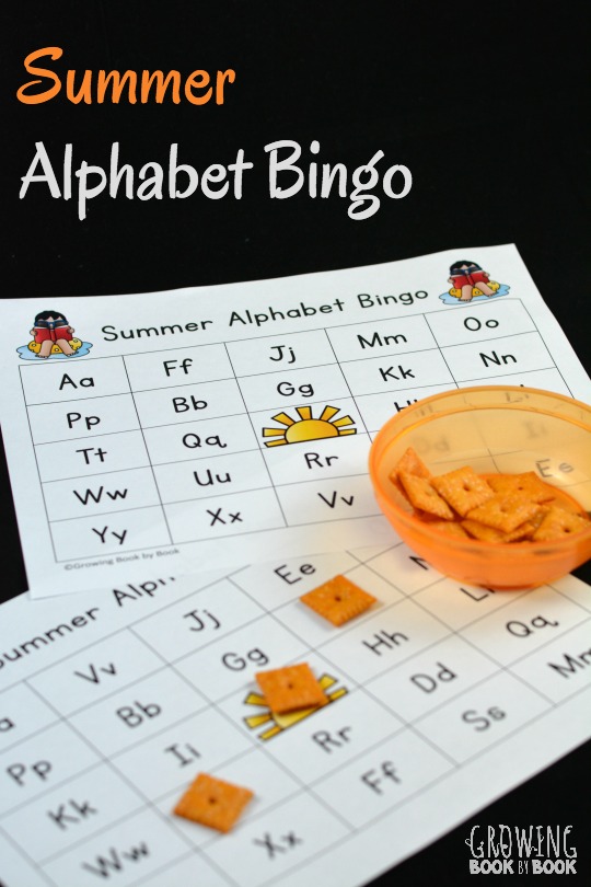 End the school year with a fun activity that also builds alphabet recognition. Or, play alphabet bingo during summer school, summer camp, or with the kids during summer vacation.