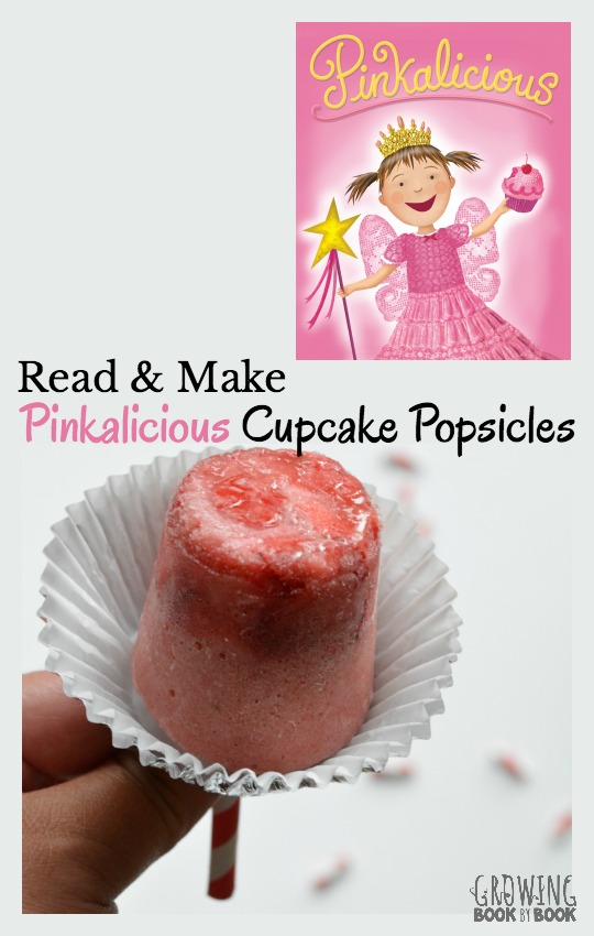 Read Pinkalicious and then get in the kitchen with the kids to make Pinkalicious Cupcake Popsicles for a healthy snack. Perfect for a Pinkalicious party.