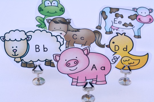 ABC farm animals to use with the Little Blue Truck book related activity.