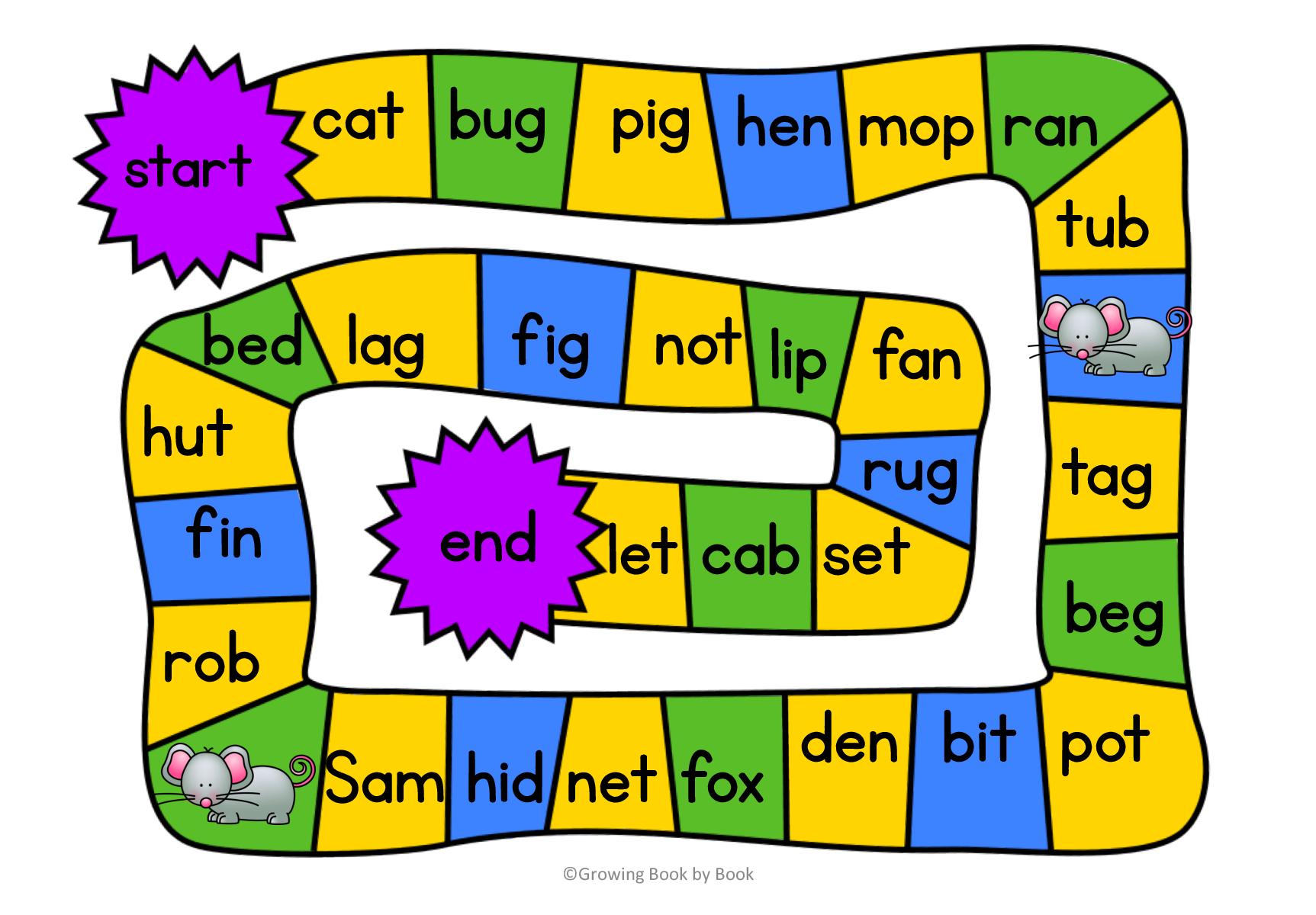Eek a Mouse cvc word game