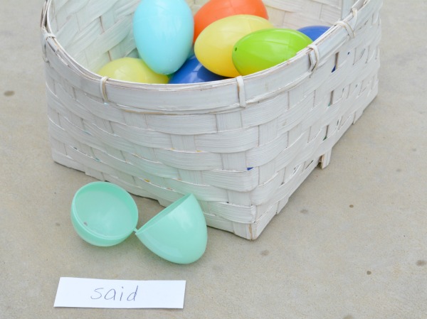 Play a game of rotten eggs to build early literacy skills.
