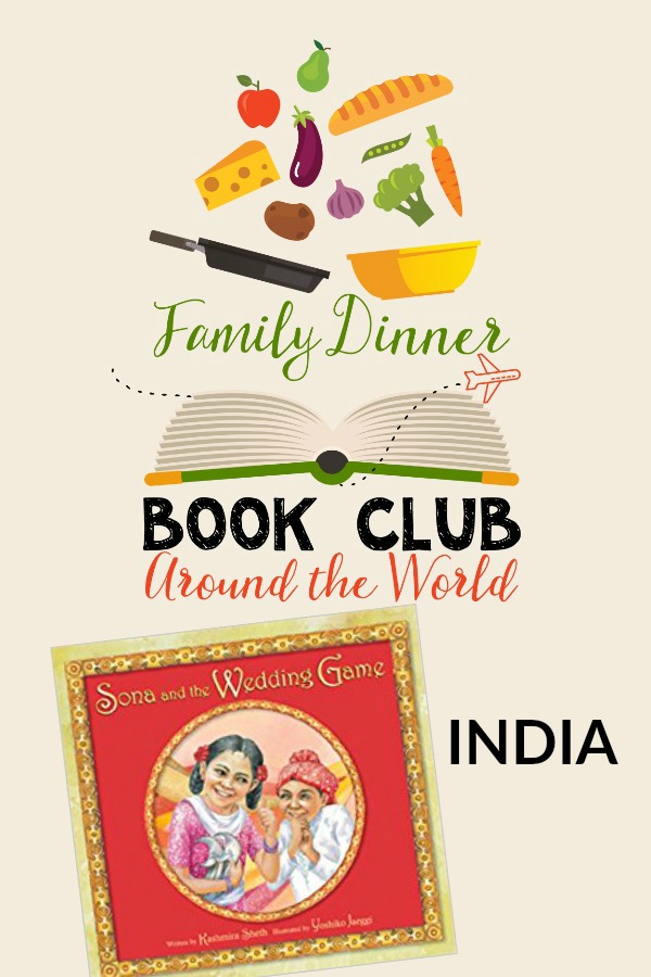Travel to India for a Family Dinner Book Club complete with an Indian menu, table craft, conversation starters, and a family service project.