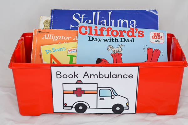 create a book ambulance for books that need repair.