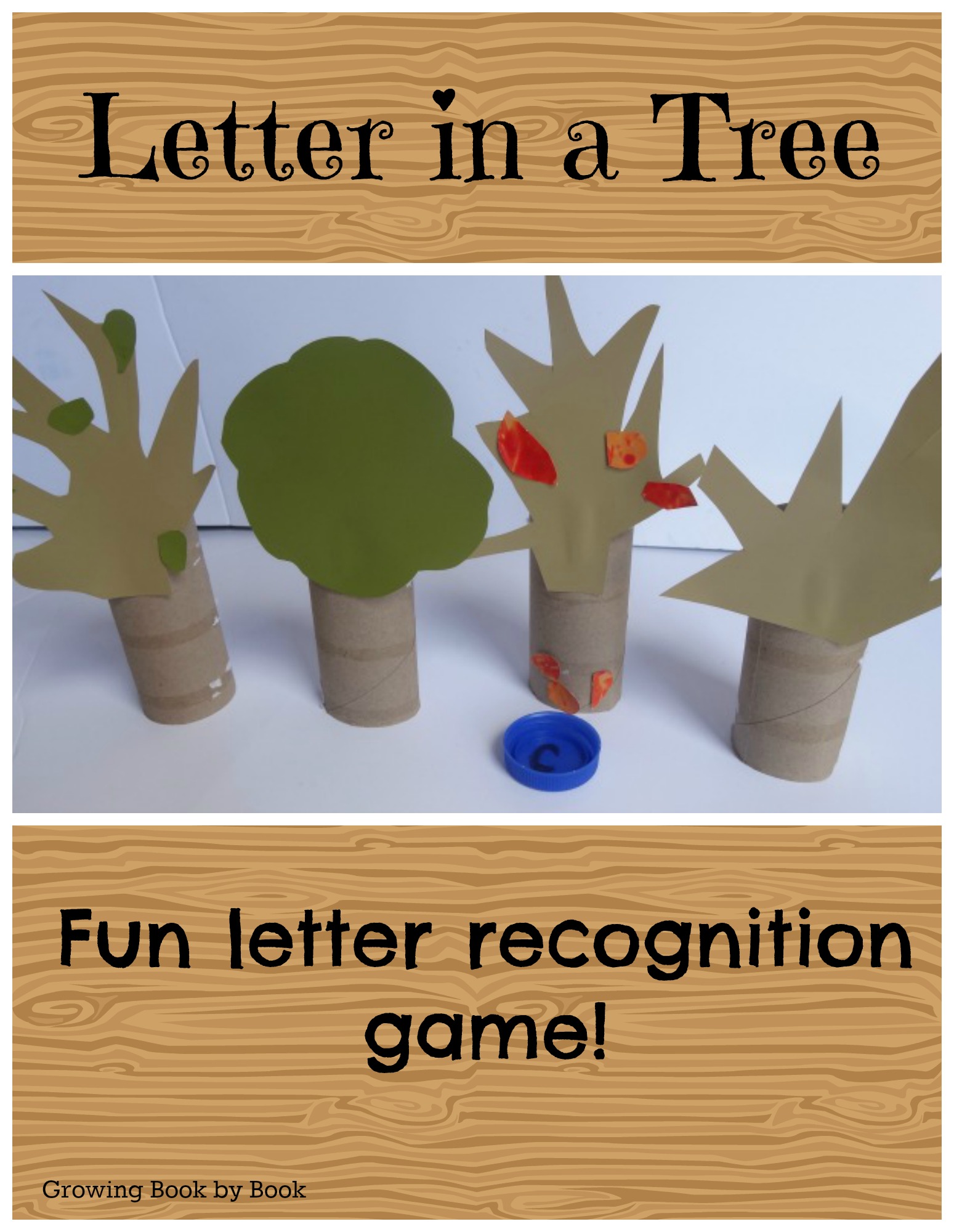 Letter recoginition game to compliment the book Tap the Magic Tree from growingbookbybook.com 
