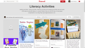Literacy Activities Pinterest Board from growingbookbybook.com