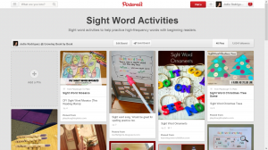 Sight Word Activities board from growingbookbybook.com