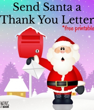 Grab your free printable to write Santa a thank you letter for all those holiday gifts the kids received.