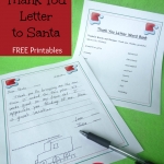 Writing a thank you letter to Santa (free printables) from growingbookbybook.com