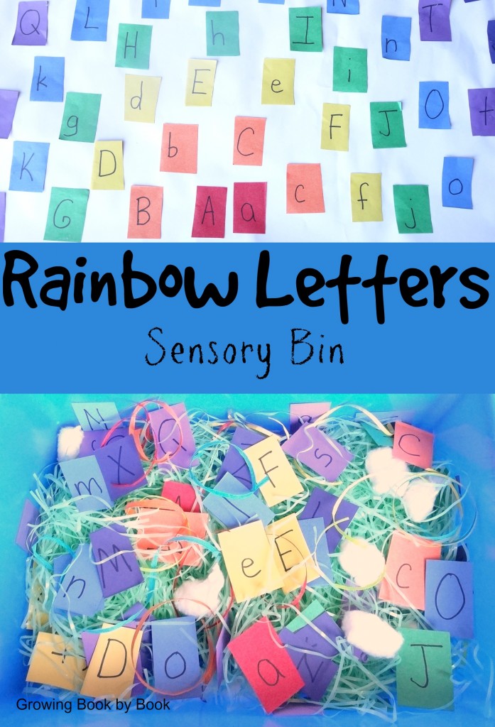 ABC Game: Rainbow Letters Sensory Bin
