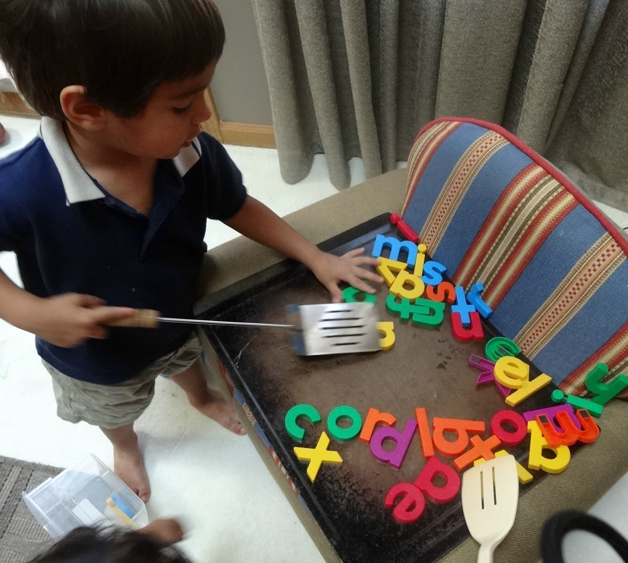 magnetic alphabet game: letter cookies