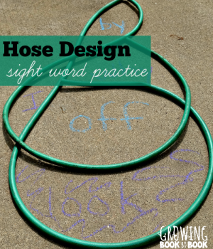 Sight Word Activities: Hose Design- simple, fun and easy literacy activity from growingbookbybook.com