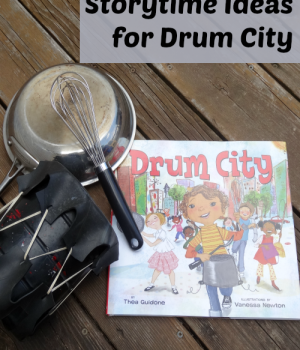 Fun storytime ideas to go with the book Drum City from growingbookbybook.com