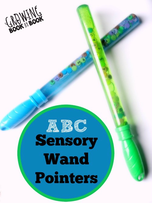 ABC Sensory Wand Pointers for lots of literacy fun from growingbookbybook.com
