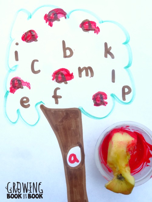 alphabet learning apple tree