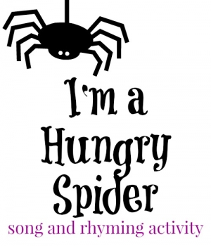 A fun spider preschool song to work on rhyming words from growingbookbybook.com