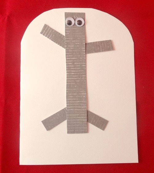 Card making with kids based on the book Stick Man