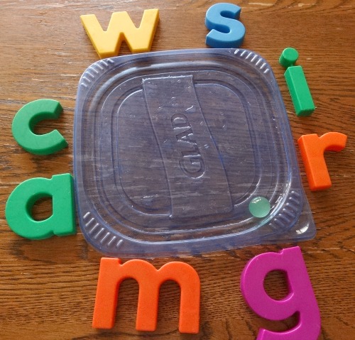 alphabet activities: spin a letter game