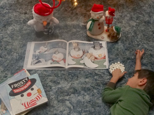 indoor snowman reading picnic is a fun reading activity for kids