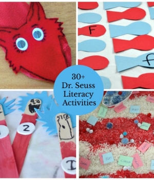 Lots of Dr. Seuss literacy activities for learning the alphabet, fine motor skills, writing activities. sight words and more!