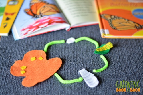 butterfly life cycle felt story board activity 