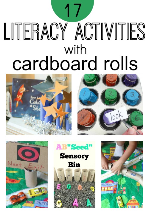 Creative uses for cardboard rolls that build literacy skills!
