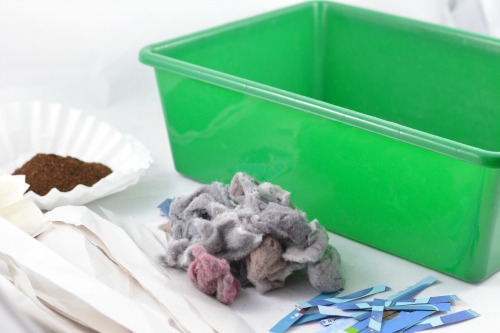 Create your own alphabet activity with these compost bin components.