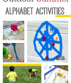 A fun set of outdoor summer alphabet activities to keep the kids learning their ABCs all season.