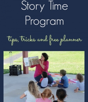 Tips and ideas for starting your own community story time including a free printable planner.